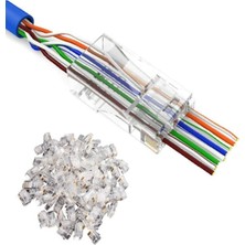 1001 4381 Yeni Nesil Delikli Cat6 RJ45 Konnektör Utp Jack (100 Adet)