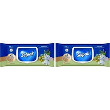 1001 Organik Bambu Zeytinyağlı Islak Mendil 1X50 2li Paket