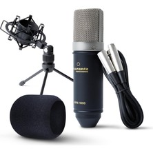 1001 MPM-1000 - Podcast, Akış, Şarkı Söyleme, Tele-Çalışma ve Oyun Için Masa Standı ve Kablolu