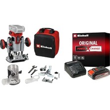 1001 Tp-Ro 18 Set Li Bl - Solo, Kömürsüz Akülü Dik & Kenar Freze Set ve Einhell 18V 2,5 Ah Pxc Start