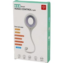 Marsilyan USB Smart Voıce Control Light Sesli Işık Ayarlı Mini Yuvarlak USB 16 Ledli Lamba Akrobat Kollu 2
