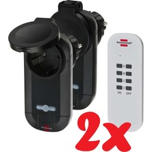 1001 Uzaktan Kumandalı Anahtar Seti Rc Ce1 0201, 2'li Uzaktan Kumandalı Priz Seti (Dış Mekan IP44, El