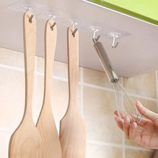 Marsilyan Süper Güçlü Yapışkanlı Suya Dayanıklı Şeffaf Askı 5li Set Yeniden Kullanılabilir Kancala