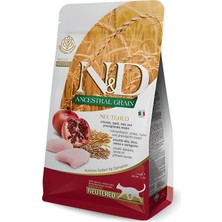 1001 Ancestral Grain Kuru Kedi Maması, Tavuk, Kılçıksız Buğday, Yulaf ve Narlı, Kısırlaştırıl