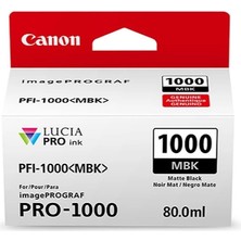 1001 PFI-1000 Mbk Orijinal Mat Siyah Mürekkep Kartuşu 0545C001