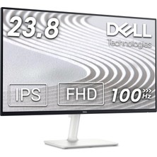 Kazan Hobi Dell -S2425H-GRI 60.47CM (23.8") Fhd Monitör 1920X1080 At 100Hz, Dahili 5W Çift Hoparlör, Tepki Süresi: 4ms (Extreme), 99% Srgb (Tipik), Ficker Free, Parlaklık: 250 Cd/m2 (Tipik), Bağlantı Noktaları
