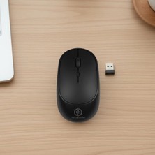 Marsilyan Siyah Renkli Ergonomik Sessiz Kablosuz Mouse – USB Alıcılı, Ofis ve Oyun Için Konforlu Bilgis