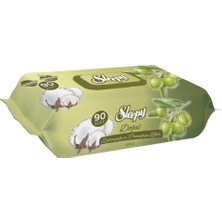 1001 Doğal Zeytinyağlı ve Pamuklu Islak Bebek Havlusu 3X90 (270 Yaprak)