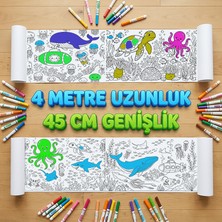 1001 Dev Rulo Boyama Kağıdı Okyanus Macerası 4 Metre 45CM Genişlik