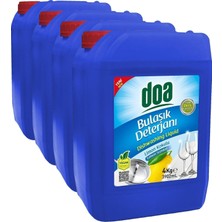 1001 Sıvı Bulaşık Deterjan Limon 4 kg (4 Paketi)
