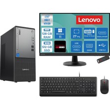 1001 Thinkcentre Neo 50T Gen 5 Intel® Core™ İ7-14700 128GB Ddr5 512GB SSD 4GB/RX550 WIN11PRO +27" Mon
