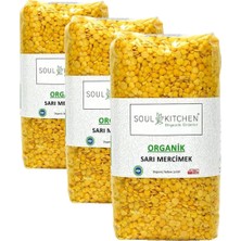 1001 Soul Kitchen Organik Sarı Mercimek 750 gr (3 Paketi)