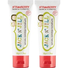 1001 Jack N Jill Doğal Sertifikalı Çilek Aromalı Diş Macunu 50 gr x 2 Adet