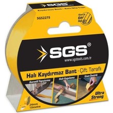 1001 Sgs Çift Taraflı Halı Kaydırmaz Bant, Ultra Güçlü, Sarı, 24MM x 10M