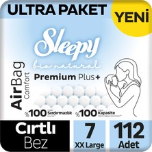 1001 Bio Natural Premium Plus Airbag Comfort Ultra Paket Bebek Bezi 7 Numara Xxlarge 112 Adet