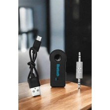Hace Bazaar Kablosuz Bluetooth Aux Araç Kiti Siyah Hafıza Kartlı