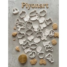 Piyonart Oyun Hamuru ve Kurabiye Kalıbı Seti 14'lü