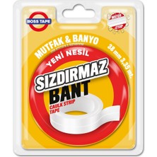 1001 Eco Su Sizdirmaz Bant, 38 mm x 3,35 mt Boyut, Beyaz