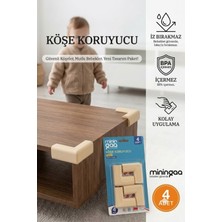 Mininga 4 Adet Köşe Koruyucu Yastık Saf Kauçuk Masa Sehpa Kenar Köşe Koruyucu Çocuk Bebek Emniyet Koruma