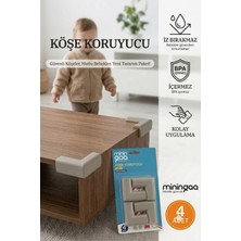 Mininga 4 Adet Köşe Koruyucu Yastık Saf Kauçuk Masa Sehpa Kenar Köşe Koruyucu Çocuk Bebek Emniyet Koruma