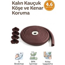 Miningaa 4.6 Metre 4 Adet Köşe Koruyucu Köşe Ve Kenar Koruma 3m Bant Esnek Yumuşak Darbe Engelleyici Mürdüm