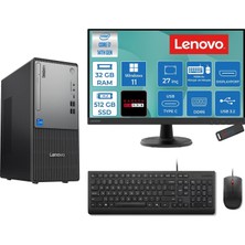 1001 Thinkcentre Neo 50T Gen 5 Intel® Core™ İ7-14700 32GB Ddr5 512GB SSD 4GB/RX550 WIN11PRO +27" Moni
