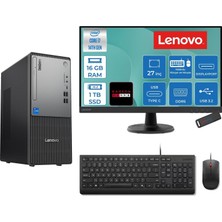 1001 Thinkcentre Neo 50T Gen 5 Intel® Core™ İ7-14700 16GB Ddr5 1tb SSD 4GB/RX550 Freedos +27" Monitö