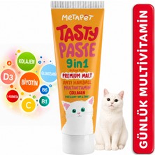 Metapet Kediler için Multi Vitamin Maltı, Glukozamin B C D Vitaminleri Macunu, Tüy Yumağı Önleyici Vitamini