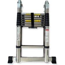 Endokon 220 + 220 Cm. - 7+7 Basamaklı Teleskopik Çelik Merdiven