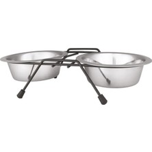Oripet Ayaklı İkili Metal Mama Kabı 2Qt (Çap : 21 Cm 1.89 L)