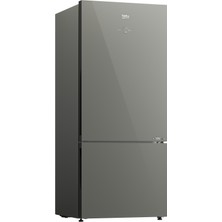 Beko 678551 Egc Aı Fit Gri Cam 78  cm Genişlik Alttan Donduruculu Buzdolabı