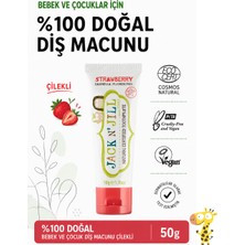 Jack N' Jill Doğal Diş Macunu 50 g Çilek Aromalı BPA İçermez, 6 Aydan İtibaren Uygun Ve Florürsüz