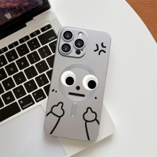 HONTINGA iPhone 13 Pro ile Uyumlu Kılıf Magsafe Wireless Düşüme Önleyici Basitlik Anti Düşme Kamera Korumali Yaratıcılık Desen Silikon Telefon Kılıfı Kadın ve Erkek Için Uygundur K7-1090