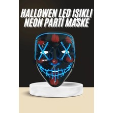 Hace Bazaar Işıklı LED Maske Parti Eğlence Maskesi Hallowen Neon Maske