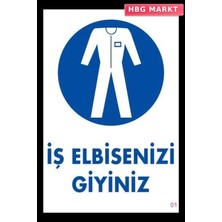 HBG Markt Kişisel Koruyucu Ekipman Levhası Iş Güvenliği Uyarı Tabelası
