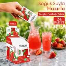 Mahbuba Çilek Aromalı Soğuk Toz İçecek 24x9gr