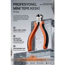 Transformacion Profesyonel Mini Tepe Keski 11 cm - Cr-V Çelik Hassas Elektronikçi Takı Yapımı Maket Pensesi 720792