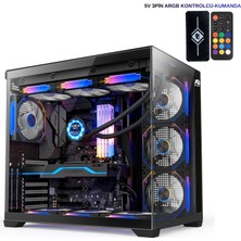 Next Gaming Alpha Elite 7X Argb Fan Kumanda Ve Kontrolcü Atx Boş Bilgisayar Kasası Siyah
