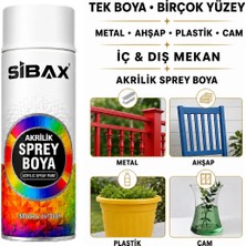 Sibax Akrilik Sprey Boya Parlak Beyaz RAL 9010 400 ml 2 Adet – İş Eldiveni Hediyeli