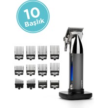 BaByliss Super X Metal 10 Tarak Başlıklı Japon Çelik Bıçaklı Kablosuz Lityum Saç Tıraş Makinesi Siyah E996E