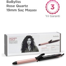 BaByliss Rose Quartz 19 mm 210 Derece 6 Isı Ayarlı Kuvars Seramik Kaplama İnce Saç Maşası Pembe C450E