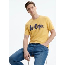 Lee Cooper Sarı Erkek Regular Fit Logo Baskılı T-Shirt 262 Lcm 242004 Londonlogo Safran
