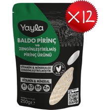 Yayla Baldo Pirinç ve Zenginleştirilmiş Pirinç Ürünü (B1+B3+B6+Zn) 250 G X12