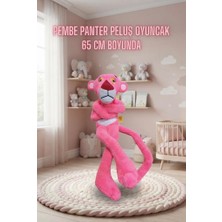 Farbu Oyuncak Pembe Panter Peluş 65 Cm; Sevimli Ve Konforlu Uyku Yastığı Ve Sarılma Arkadaşı Dekoratif Oyuncak