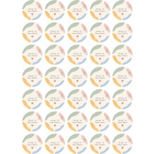 Miray Craft 140 Adet Sevgi ile Hazırlandı Paketleme Stickerları 3,5 cm | Yuvarlak Hediye Paketleme Etiketi