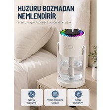 Epilons Taşınabilir Hava Nemlendirici LED Işıklı Şeffaf Hazneli Ev Ofis Yatak Odası Nemlendirme Cihazı