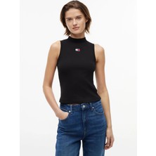 Tommy Jeans Siyah Kadın Nakışlı T-Shirt DW0DW23478BDS