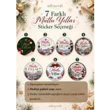Miray Craft 140 Adet Mutlu Yıllar Paketleme Stickerları 3,5 cm | Yuvarlak Hediye Paketleme Etiketi