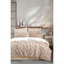 Elart Bonny Peluş Nevresim Takımı 4 Parça Tek Kişilik Krem