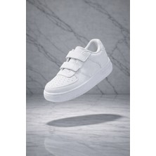 Liarca Çocuk Cilt Cırt Cırtlı Beyaz Sneaker – Premium Kalite, Hafif & Dayanıklı, Rahat Taban